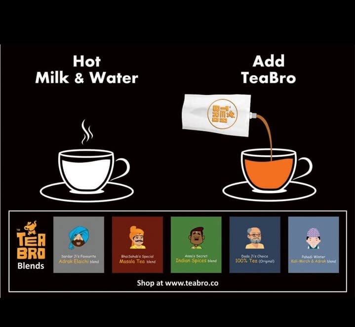 TEA BRO Instant Tea, Masala Tea Decoction | Pre-Brewed Tea Liquid (Concentrate) | Serves 25 Cups | Just Add Hot Milk + Water - Image 3