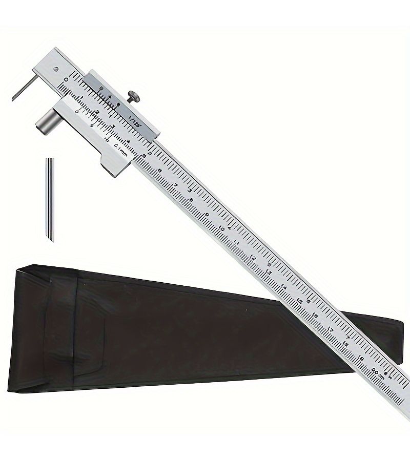 200mm Khaki Steel Caliper 0.1mm Precision No Battery Durable Accurate for Industrial Academic Use - Image 1