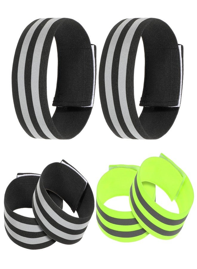 AOZUO 6Pcs High Visibility Reflective Bands, Elastic Ankle Straps Wristbands Reflective Arm Bands for Night Walking Reflective Gear for Bike Pants Cuff Clip Cycling Running Jogging Outdoors Hiking - Image 1