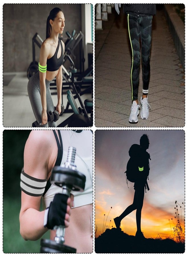 AOZUO 6Pcs High Visibility Reflective Bands, Elastic Ankle Straps Wristbands Reflective Arm Bands for Night Walking Reflective Gear for Bike Pants Cuff Clip Cycling Running Jogging Outdoors Hiking - Image 3