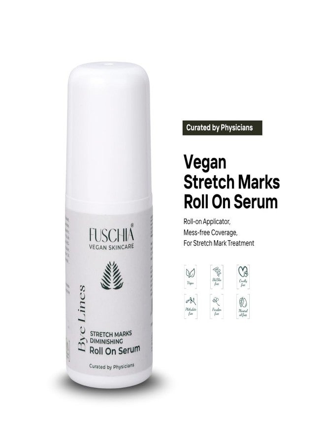 Fuschia Vegan Bye Lines Stretch Marks Diminishing Roll On Serum | Scar Removal | Uneven Skin Tone | All Skin Types | Lightweight & Non-Greasy | Safe for Pregnancy | - Image 5