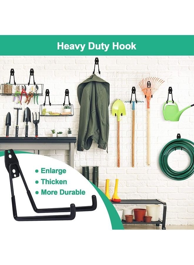 Arabest Hose Holder, Heavy Duty Garden Hose Hanger Garage Hooks with Anti-Slip Coating for Outside Yard, Bikes, Expandable Hose, Hose Reel, Water Hose, Pocket Hose, Flexable Hose, Magic Hose , Black - Image 2