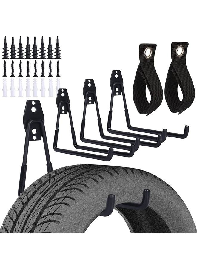 Arabest Hose Holder, Heavy Duty Garden Hose Hanger Garage Hooks with Anti-Slip Coating for Outside Yard, Bikes, Expandable Hose, Hose Reel, Water Hose, Pocket Hose, Flexable Hose, Magic Hose , Black - Image 1