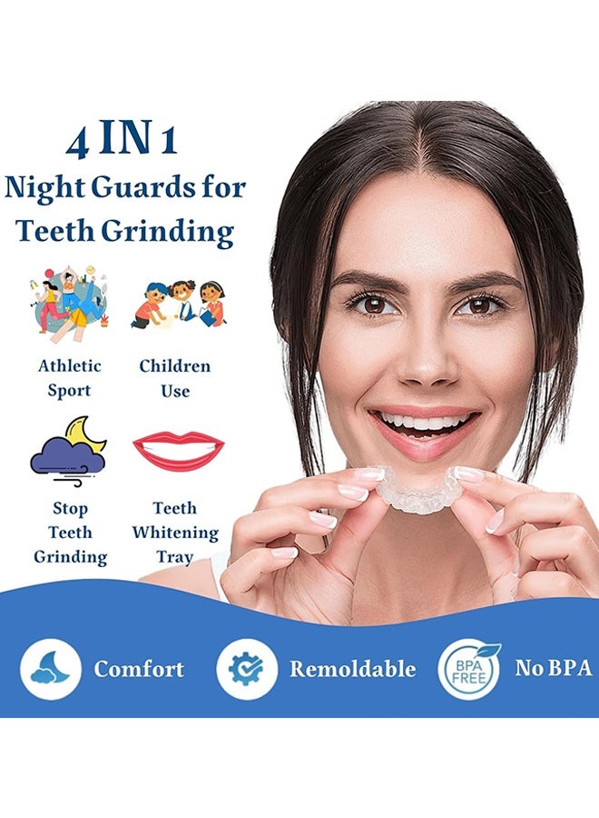 Sweet Life Mouth Guard for Clenching Teeth at Night, Night Guards for Teeth Grinding, Mouth Guard for Grinding Teeth at Night, Reusable Teeth Grinding Mouth Guard, Mouthguards for Grinding of Teeth (4 Piece Set)  - Image 3