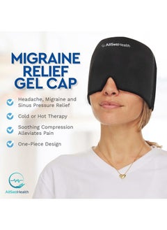 AllSett Health 2 Pack - Migraine Relief Cap Ice Head Wrap and Hat | Hot/Cold Gel Pack With Face and Eye Mask Compress for Headache Relief - FSA HSA Eligible Items  - Image 2
