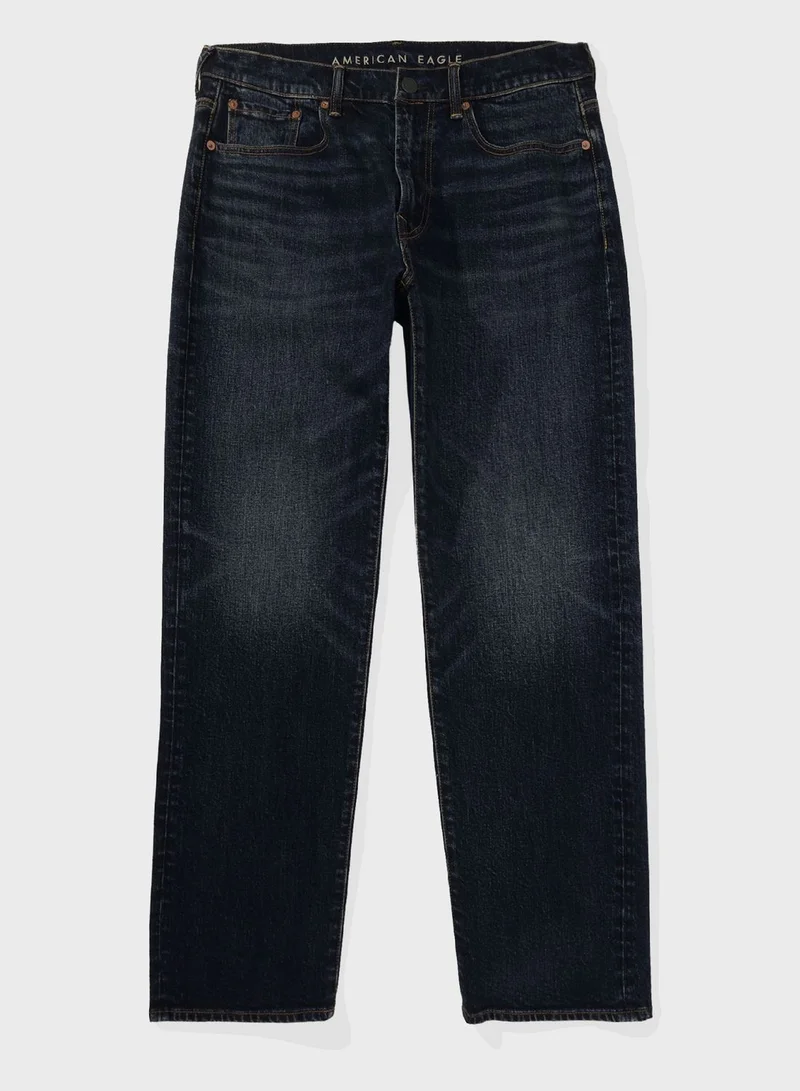 American Eagle Rinse Wash Relaxed Fit Jeans