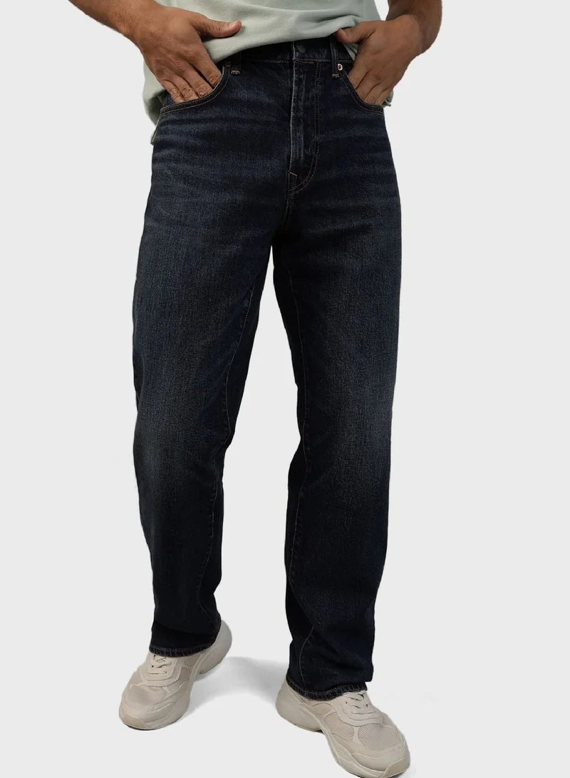 American Eagle Rinse Wash Relaxed Fit Jeans
