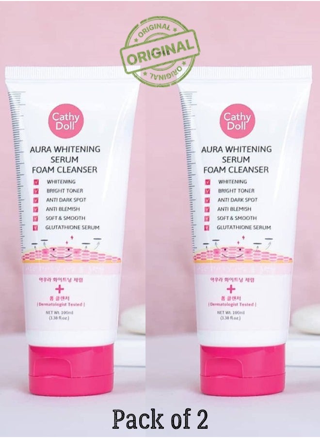 Cathy Doll Cathy Doll Aura Whitening Serum Foam Cleanser pack of 2 