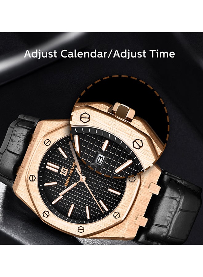 BEN NEVIS Waterproof Quartz Wrist Watch for Men - BN3018G-RoseBlack-P - Image 4