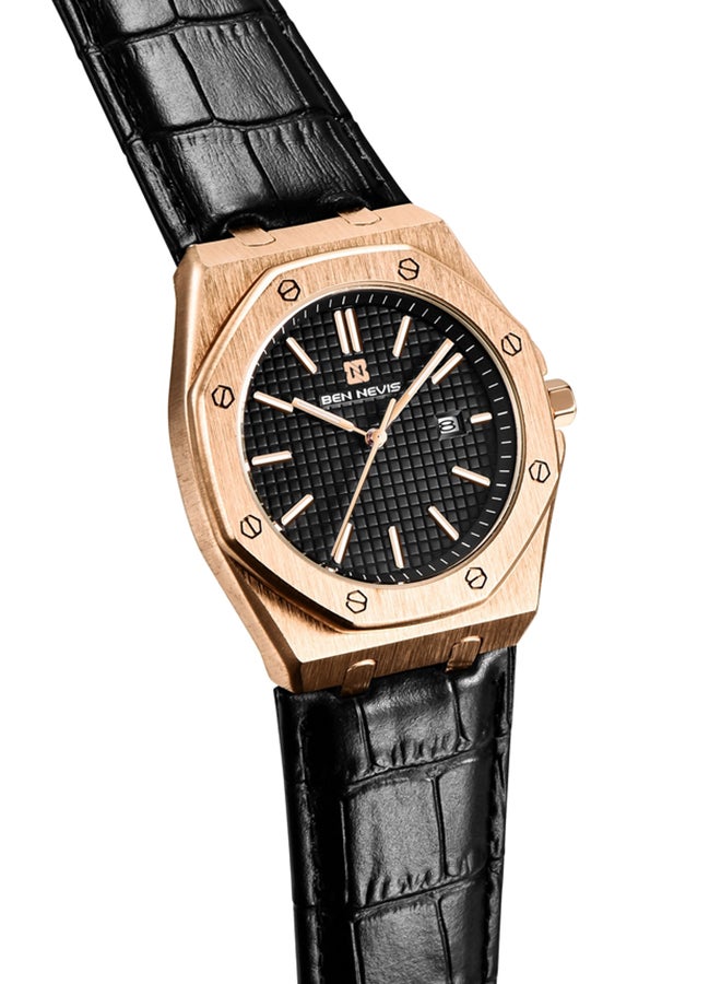 BEN NEVIS Waterproof Quartz Wrist Watch for Men - BN3018G-RoseBlack-P - Image 2