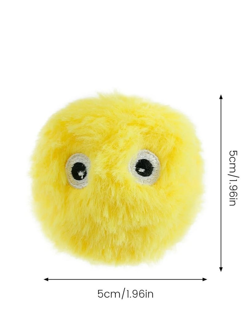 A.M Gravity Ball Cat Toy Plush Smart Tap Trigger Chirping Ball Interacts with Pets Add Catnip Cute Appearance Built-in High-sensitivity Alarm - Image 2