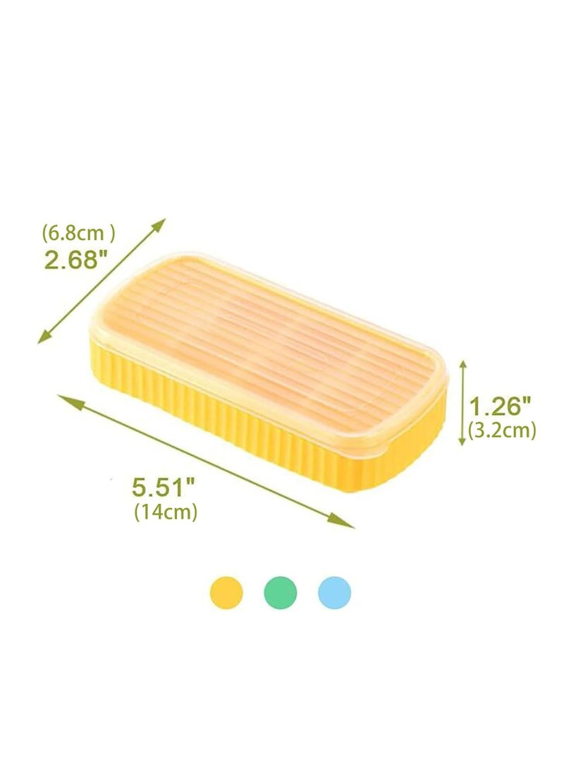 إسكدنيا صواني مكعبات ثلج سيليكون مرنة مع غطاء للثلاجة، صواني مكعبات ثلج صغيرة مع غطاء - Image 2