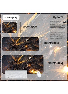 Mouse Pad Oversized Gundam Computer Keyboard Pad Cartoon Game Mouse Pad Boys E-sports Computer Thickened Desk Pad-Color:800*300*3mm-Pattern:Up To 26