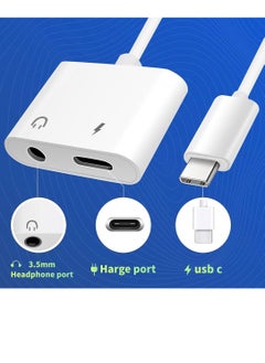 Generic USB C 3.5mm Headphone Adapter Charger AUX to Headphone Converter Compatible with MacBook Pro iPad Huawei Mate 30 Samsung S10_ OnePlus 7 Pixel 4X. White  - Image 2