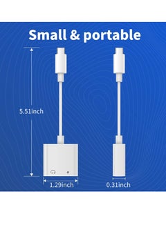 USB C 3.5mm Headphone Adapter Charger AUX to Headphone Converter Compatible with MacBook Pro iPad Huawei Mate 30 Samsung S10_ OnePlus 7 Pixel 4X. White - pzsku/Z01EB5CEF46C1CA24D9D9Z/45/_/1740335197/c637e6cf-0f3a-436d-a782-9b669d56d305