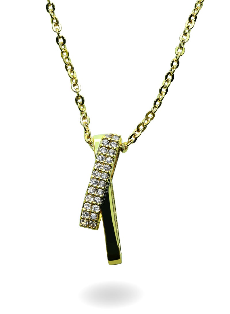 LMA' Luxury Golden Jewelry Set (Necklace, Earrings, Ring) L for Women - Image 2