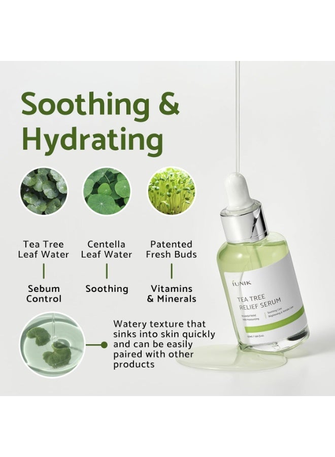 iUNIK Ionic Tea Tree Anti-Acne Serum 50ml Unisex Combination Skin Type 50.0 - Image 2