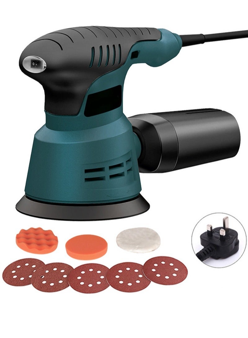 Aikanbo 5-Inch Random Orbital Sander, 12000RPM Electric Orbital Sander with 6 Various Speeds High Performance Dust Collection System for Woodworking Ideal Power Sander for Woodworking - Image 1