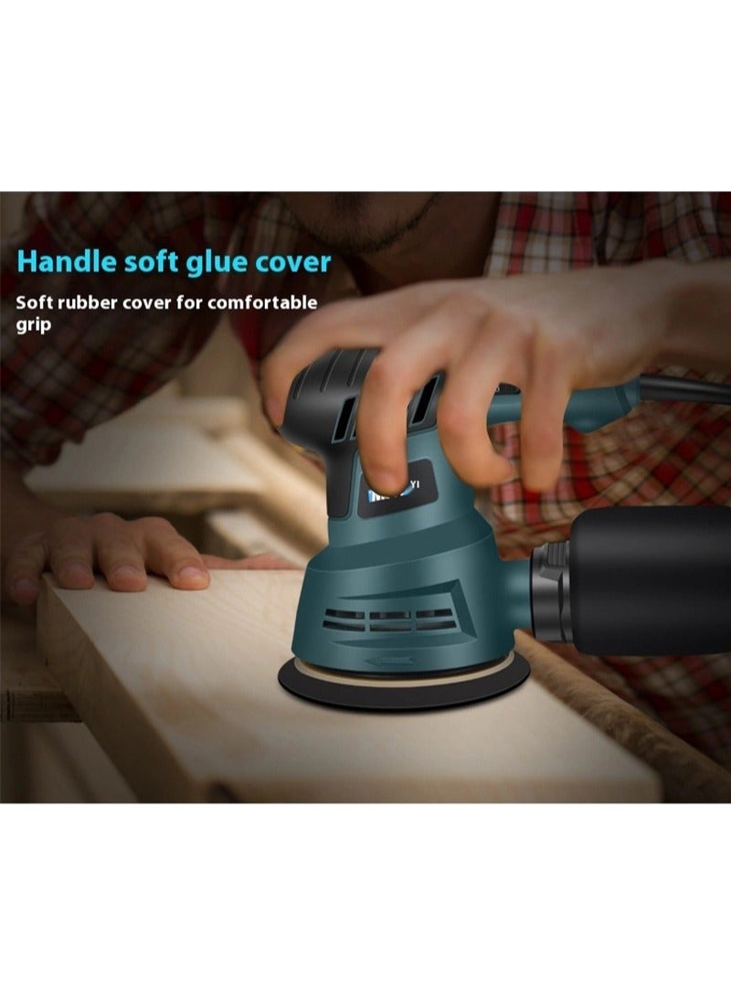 Aikanbo 5-Inch Random Orbital Sander, 12000RPM Electric Orbital Sander with 6 Various Speeds High Performance Dust Collection System for Woodworking Ideal Power Sander for Woodworking - Image 5
