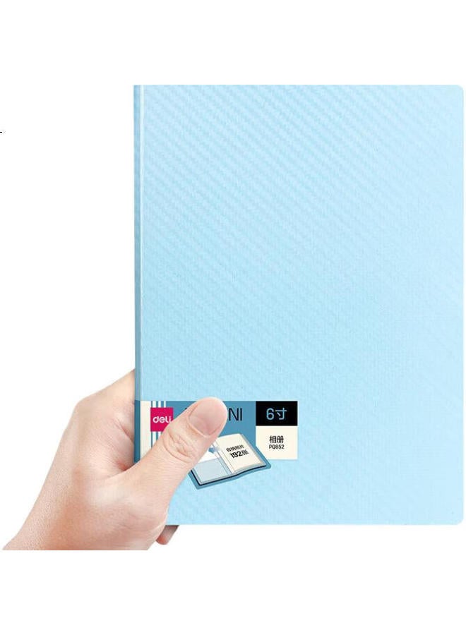 Deli Photo Album, 6-Inch Family Album, Large Capacity, Laminated Pages, Mixed Binding, Children'S Growth Record Book, Baby Album, Blue Pq852 - Image 1