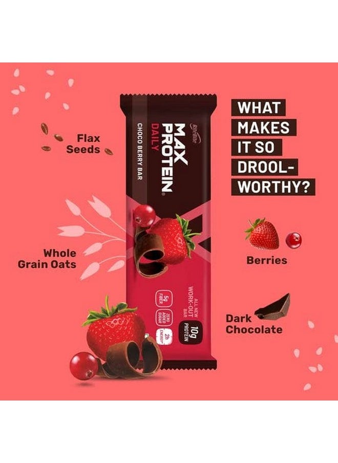 RiteBite Max Protein RiteBite Max Protein Daily Choco Berry Protein Bars with 10g Protein, 5g Fiber & 21 Vit. & Minerals | 0 Added Sugar, No Cholesterol & Trans Fat For Upto 2h of Energy, Healthy Snack, 50g (Pack of 6)  - Image 4