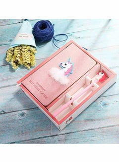 Y&D Unicorn Notebook 2 in 1 Stationery Set with Pen, Diary Handbook Notebooks Pocket Notepad for All Ages Study School Kids Stationary Gifts Tools  - Image 2