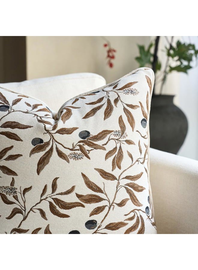Alerfa Beige Floral Throw Pillow Cover 12 x 20 Inch Rectange Luxury Decorative Lumbar Pillow Cover for Couch Living Room Bedroom - Image 4