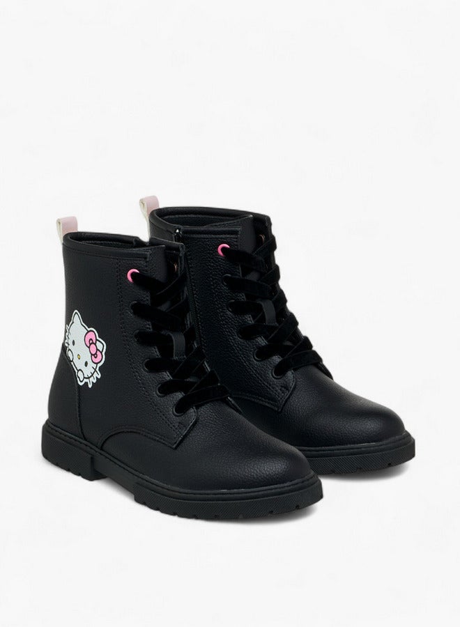 Hello Kitty أحذية كاحل مطبوعة مع إغلاق بسحاب - Image 1
