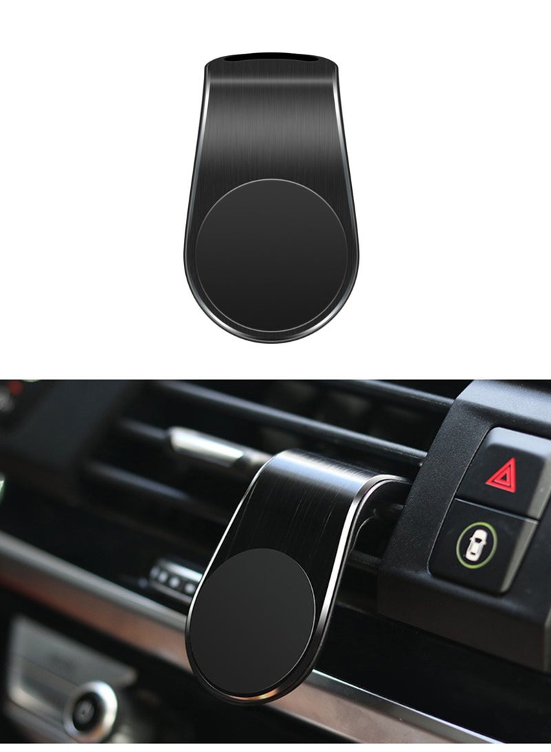 Mobile Phone Navigation Magnetic Bracket Clips into air vent L Type 360° Rotatable Car Mount Magnet Universal Car Cell Holder - Image 1