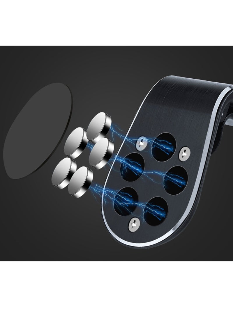 Mobile Phone Navigation Magnetic Bracket Clips into air vent L Type 360° Rotatable Car Mount Magnet Universal Car Cell Holder - Image 4