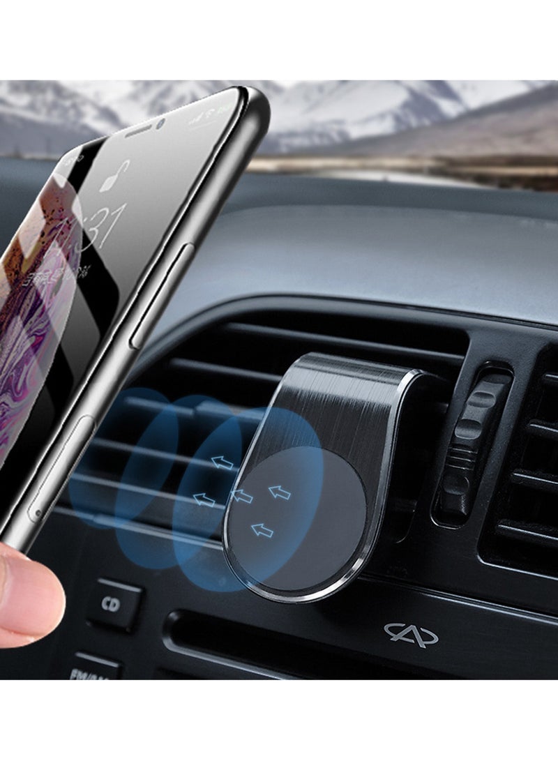 Mobile Phone Navigation Magnetic Bracket Clips into air vent L Type 360° Rotatable Car Mount Magnet Universal Car Cell Holder - Image 5