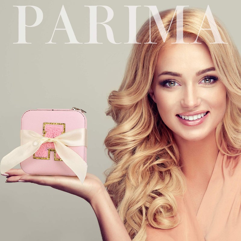 Parima Gifts for Girls - Gifts for Teen Girl Trendy Stuff, 6,7,8,9,10,11,12 Year Old Girl Birthday Gift Travel Jewelry Box Organizer Gift 2026 - Letter A, Pink - Image 4