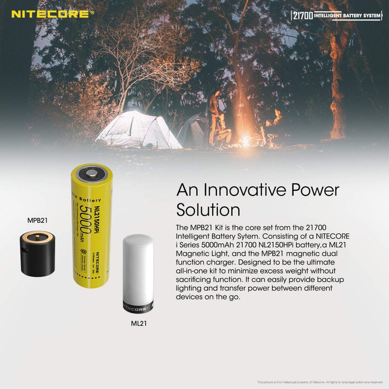 Nitecore MPB21 Mini Rechargeable Lantern Flashlight Bundle with 5000mAh Battery Charger and LumenTac Micro USB Cable - Image 4