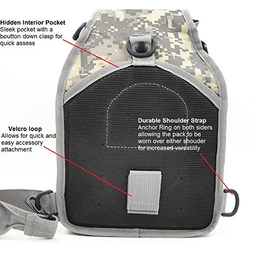 FAMI Outdoor Tactical Bag Backpack, Military Sport Bag Pack Sling Shoulder Backpack Tactical Satchel for Every Day Carry (ACU) - Image 4