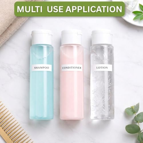 Hian 100ml Clear Plastic Travel Bottles | Pack of 3 (14x4 cm) | BPA-Free, Leakproof with White Flip Caps | Compact and Travel-Friendly | Perfect for Toiletries, Sanitizers, Lotions - Image 4