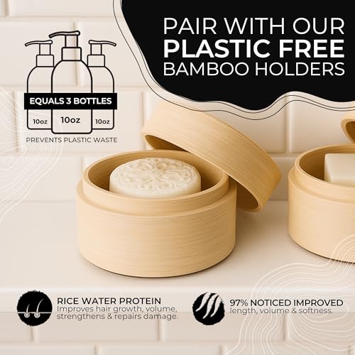 Viori Native Essence Shampoo and Conditioner Bar Set Made with Rice Water - Handcrafted Sulfate Free Shampoo and Conditioner - Image 3
