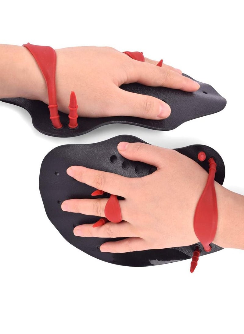 JIEHU Swimming Paddles For Swimming, Diving, Training, 1 Pair of Hand Fins Improve Your Swimming Technique and Swimming Speed, Swimming Training Aid, Hand Paddles For Aquatic and Pool Swimming - Image 3
