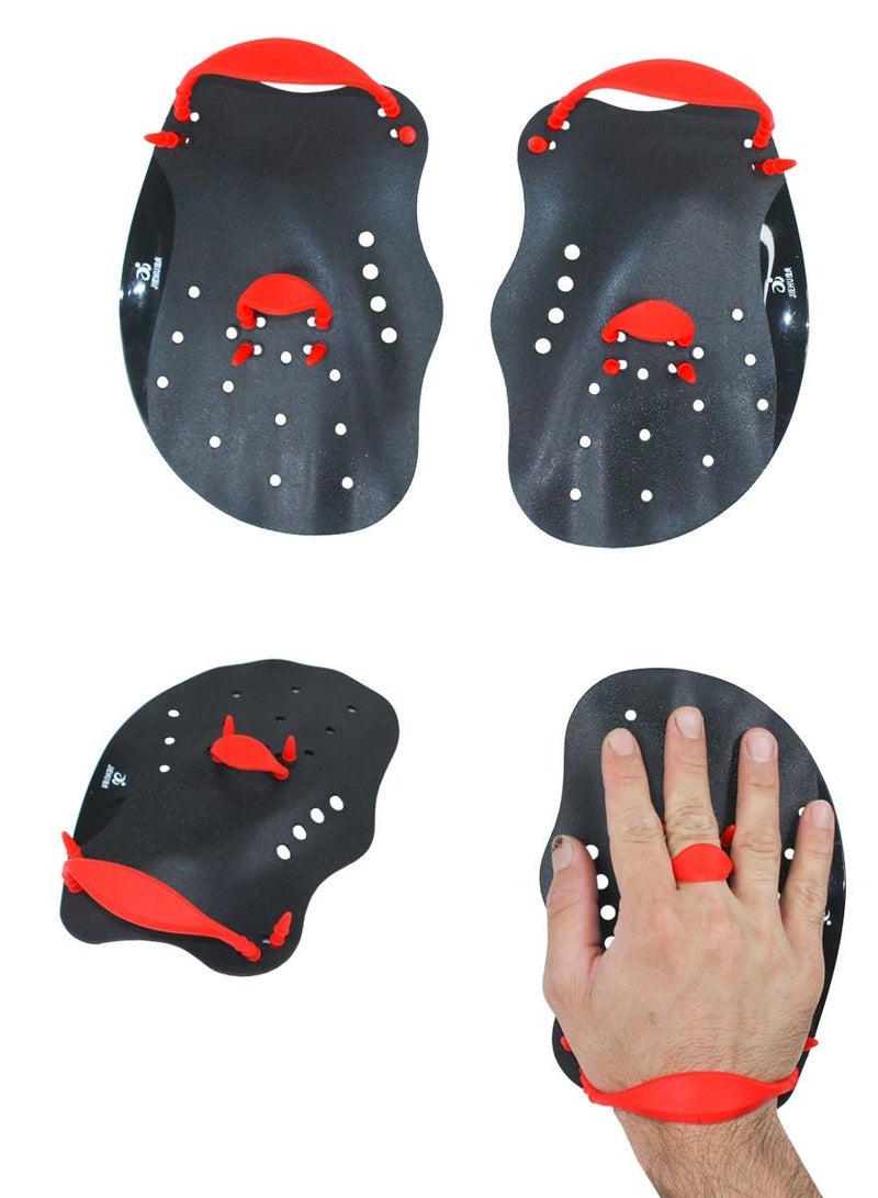 JIEHU Swimming Paddles For Swimming, Diving, Training, 1 Pair of Hand Fins Improve Your Swimming Technique and Swimming Speed, Swimming Training Aid, Hand Paddles For Aquatic and Pool Swimming - Image 4