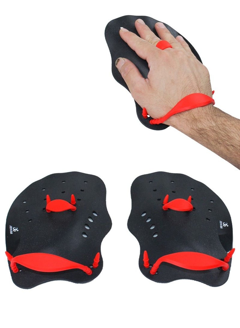 JIEHU Swimming Paddles For Swimming, Diving, Training, 1 Pair of Hand Fins Improve Your Swimming Technique and Swimming Speed, Swimming Training Aid, Hand Paddles For Aquatic and Pool Swimming - Image 2