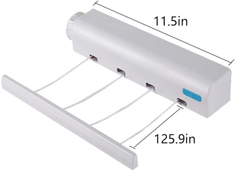 LOMESH Cloth Drying Rope Hanger Foldable Hanger Clothes Racks Home Balcony Dryer Laundry Wet Dry Clothes Rope Retractable Hanging Wall Mounted Hooks Plastic Machine - Image 3