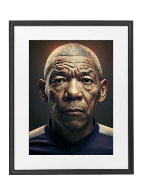 Kylian Mbappe OLD AI Generated, Artificial Intelligence, Poster with Frame 50x40cm