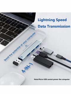 اتش واي محور USB C ، محول USB C ب 4 منافذ مع منفذ 3.0 و 2.0 موسع USB مقسم لنظام التشغيل Mac Pro / mini ، لأجهزة Surface Pro ، وأجهزة الكمبيوتر المكتبية ، وأجهزة الكمبيوتر المحمولة ، والأقراص الصلبة المحمولة ، وما إلى ذلك. ملحق ، محطة إرساء من النوع C  - Image 2