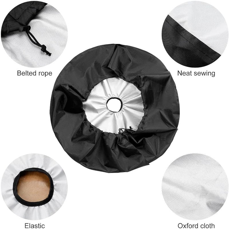 Delerain Spare Tire Cover with Backup Camera Hole Mountains Wheel Covers Waterproof Dust-Proof UV Sun Universal Fit for RV Trailer RV SUV Truck (17 Inch for Diameter 31"-33") - Image 5