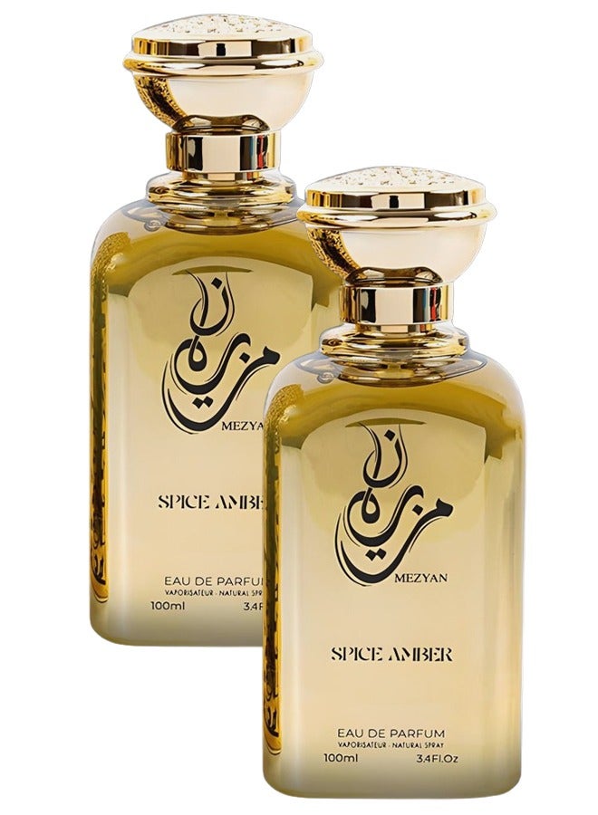 sezan 2 Pieces Mezyan Spice Amber Perfume For Women 100ml EDP - Image 1