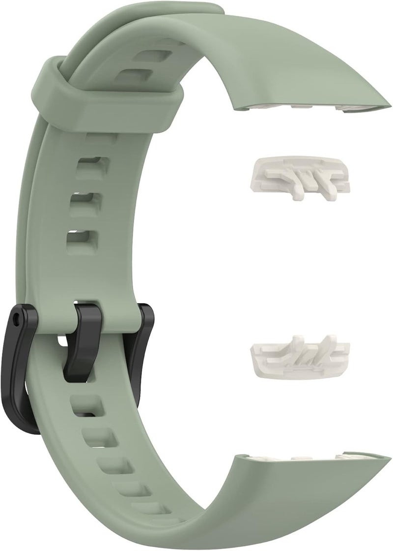 Watch Strap Compatible with Huawei band 6 Pro, Suitable 6 and Honor 6 rubber Light green - Image 1