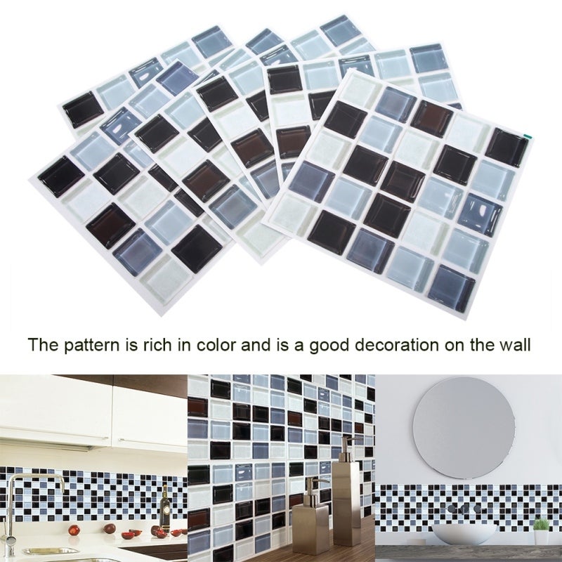 Mosaic Wall Sticker: High-Quality PVC Material, Rich Color Pattern - Removable & Easy Install Self Adhesive Tile for Bathroom Bedroom Kitchen Home Decor - Image 4