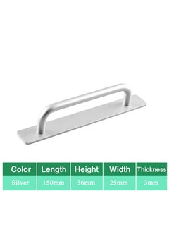 Oasisgalore Pack of 4 Self-Adhesive Cabinet Handles, Drawer/Door Handles, No-Drill Adhesive for Kitchen Cupboards  - Image 2