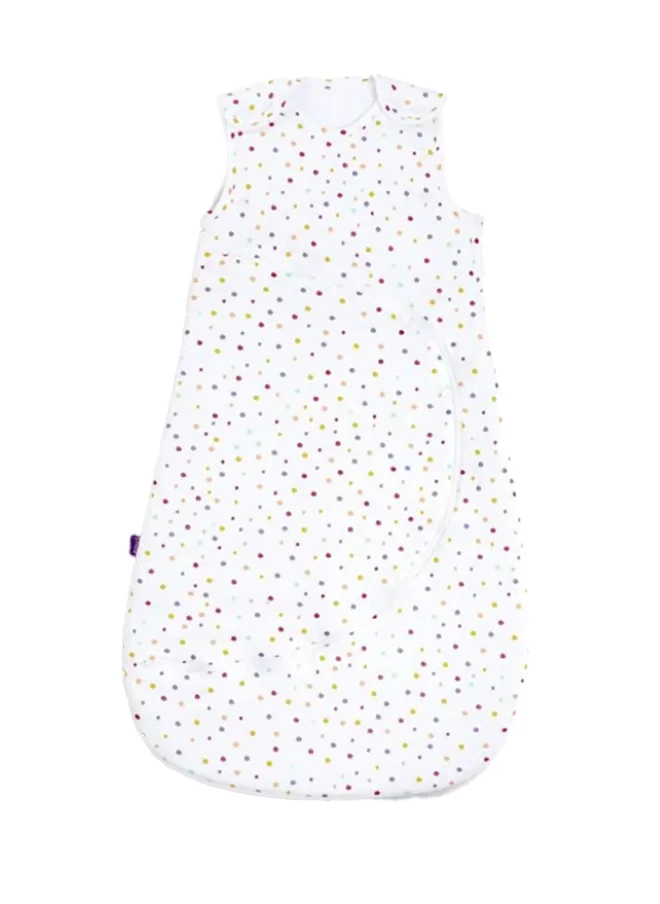 سنوز Pouch Sleeping Bag For Baby And Infant 2.5 Tog Clever Nappy Change Zip 100% Cotton For Temperatures Within 24 - 27 Celsius Suitable From 0 To 6 Months Maximum Baby Length 68 Cm - Multi Spot