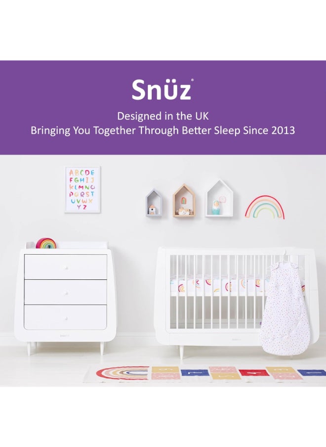 Snuz - Pouch Sleeping Bag For Baby And Infant 2.5 Tog Clever Nappy Change Zip 100% Cotton For Temperatures Within 24 - 27 Celsius Suitable From 0 To 6 Months Maximum Baby Length 68 Cm - Multi Spot - Image 1