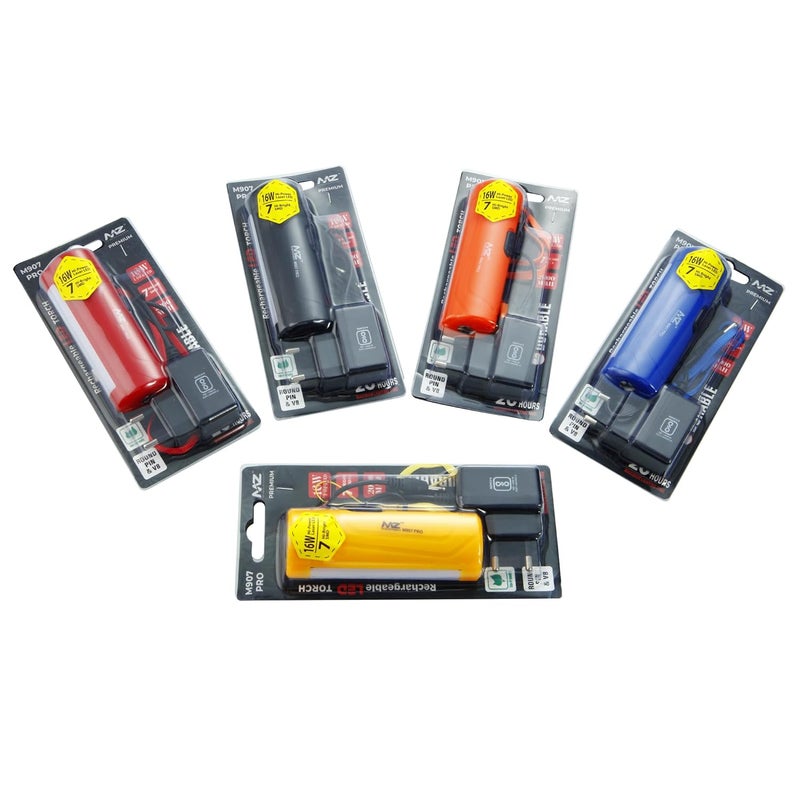 Mz MZ M907 PRO Rechargeable LED Torch 16W Laser 7 SMD 2000mAh Battery  - Image 2